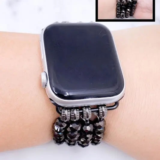 Beaded Apple Watch Band | Black