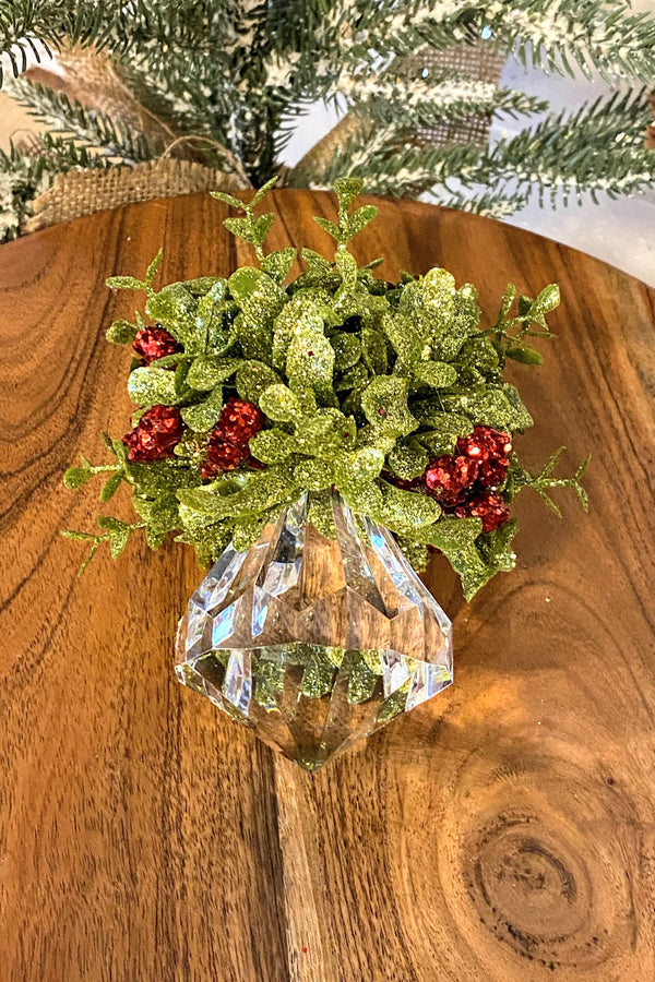 Mistletoe Jewel Ornament | Kissing Crystals