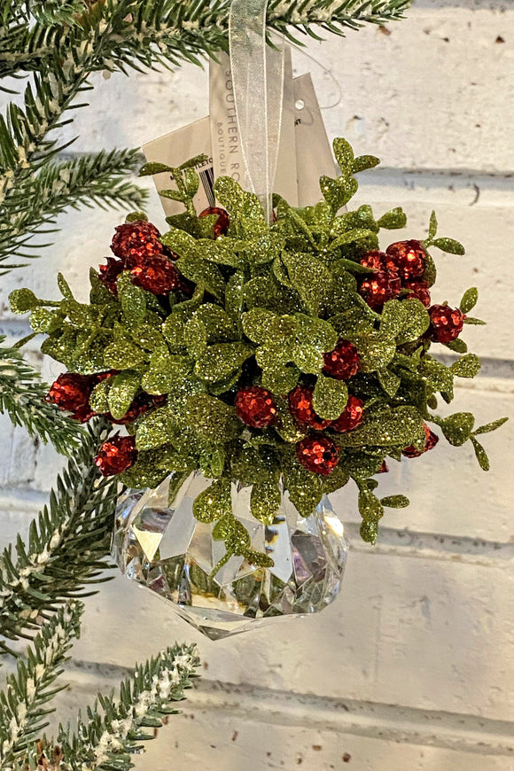 Mistletoe Jewel Ornament | Kissing Crystals