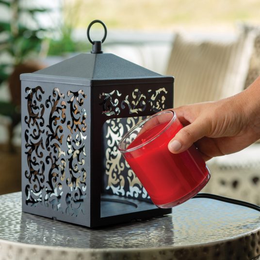 Cottage Candle Warmer Lantern | Black