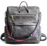 Vegan Leather Backpack | Grey