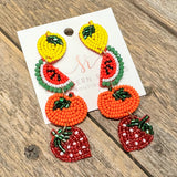 Fruit Salad Seed Bead Earrings