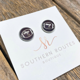 Bubble Sport Stud Earrings | Football