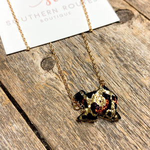 Gold Leopard Texas Necklace