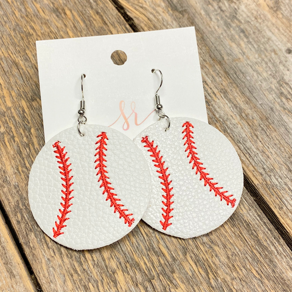 Stitched Baseball Earrings | Circular