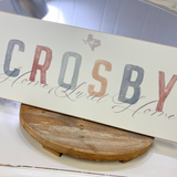 CROSBY Watercolor Home Sweet Home Wooden Sign