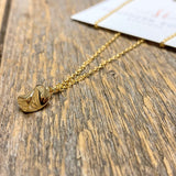 Nugget Twist Pendant Necklace | Gold