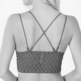 Crochet Lace Bralette | Black