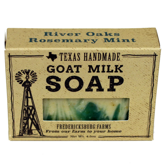 River Oaks Rosemary Mint Goat Milk Bar Soap | Fredericksburg Farms