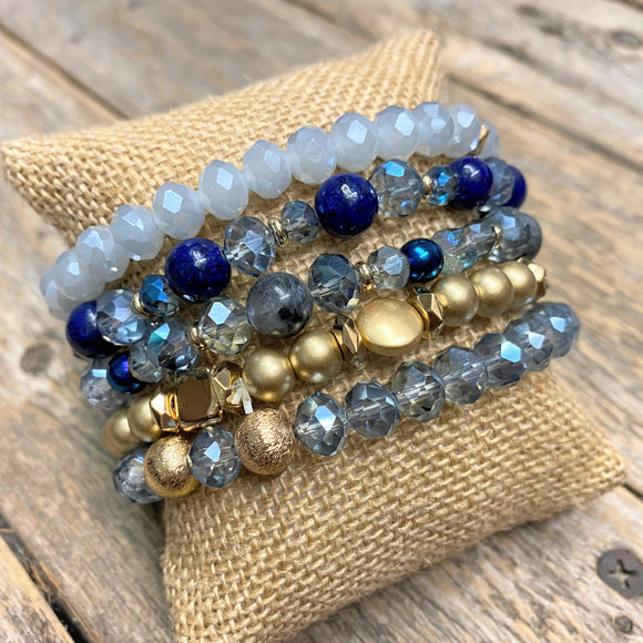 Happiness Comes In Waves | Beaded Bracelet Set