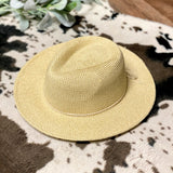 C.C Gold Shimmer Panama Hat | Natural