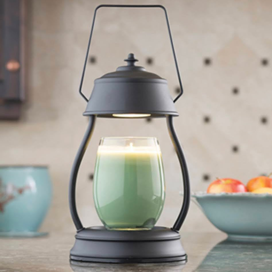 Hurricane Lantern | Lamp Candle Warmer | Black