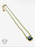 Black Crystal | Bronze Necklace | Pink Panache