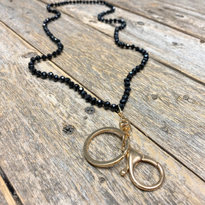 Beaded Lanyard | Black