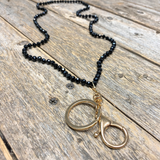 Beaded Lanyard | Black