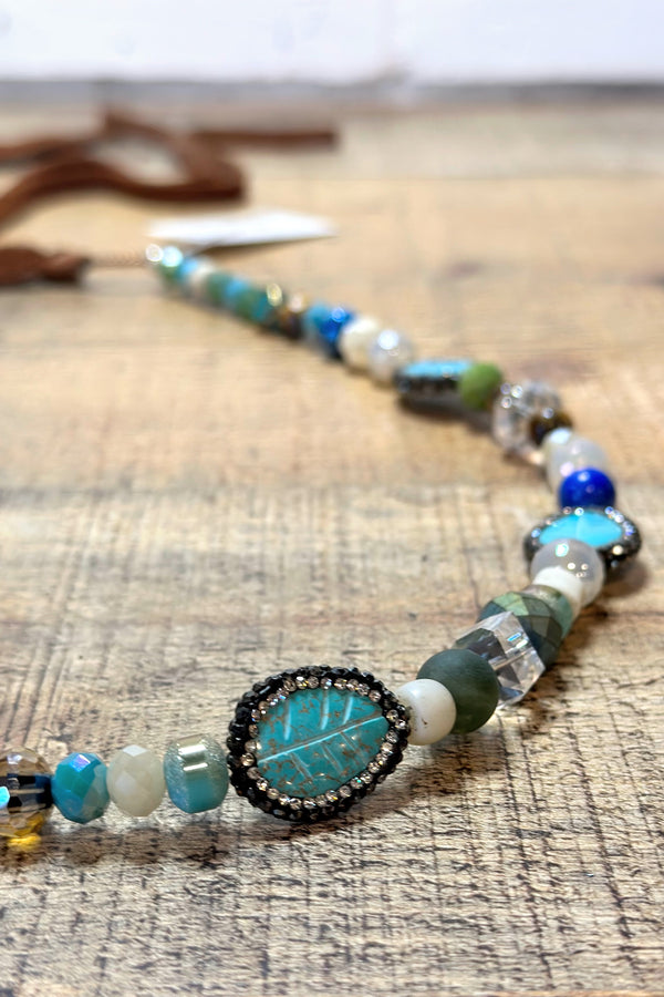 One-Of-A-Kind Hand Strung Bead Hat Band #05