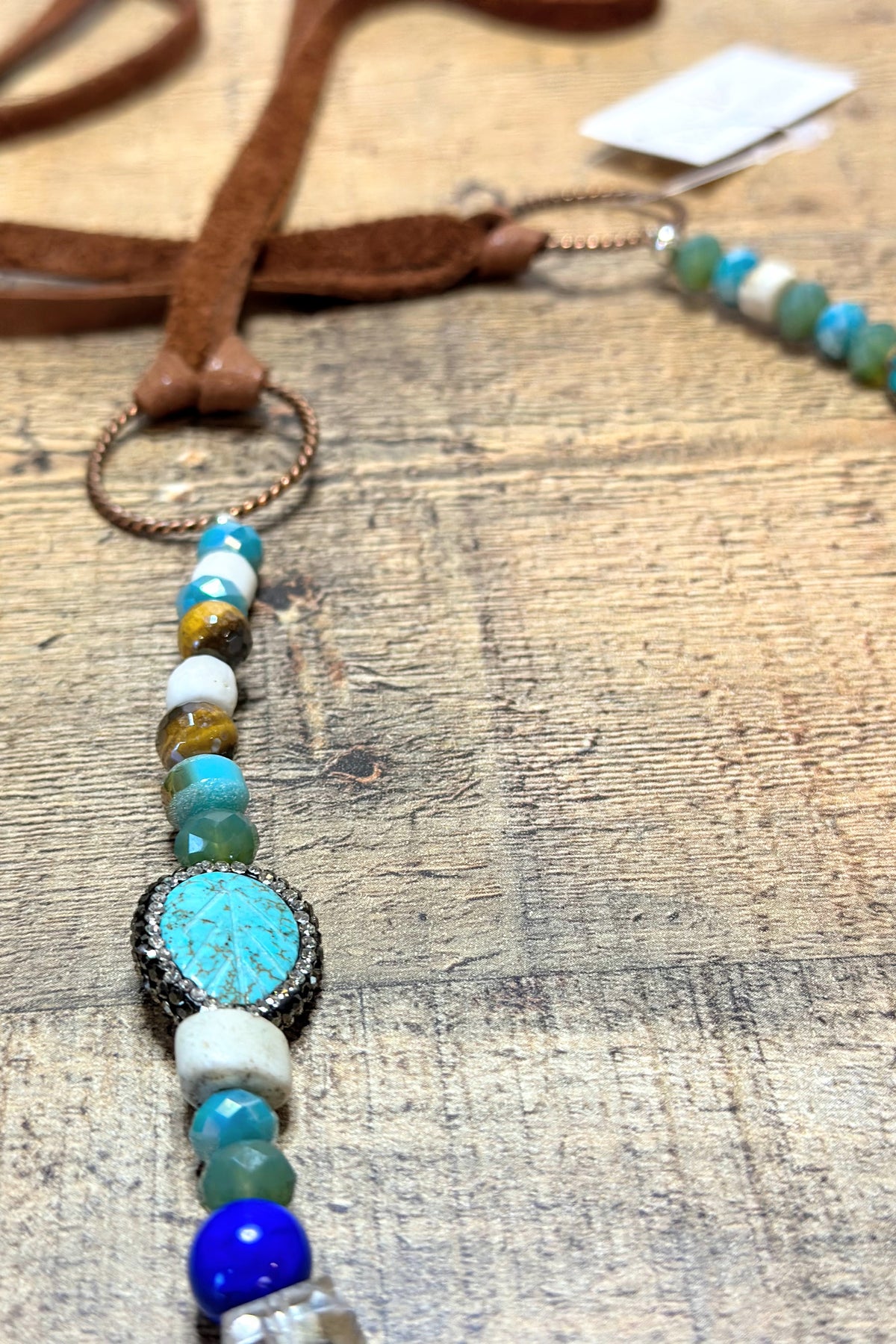 One-Of-A-Kind Hand Strung Bead Hat Band #05