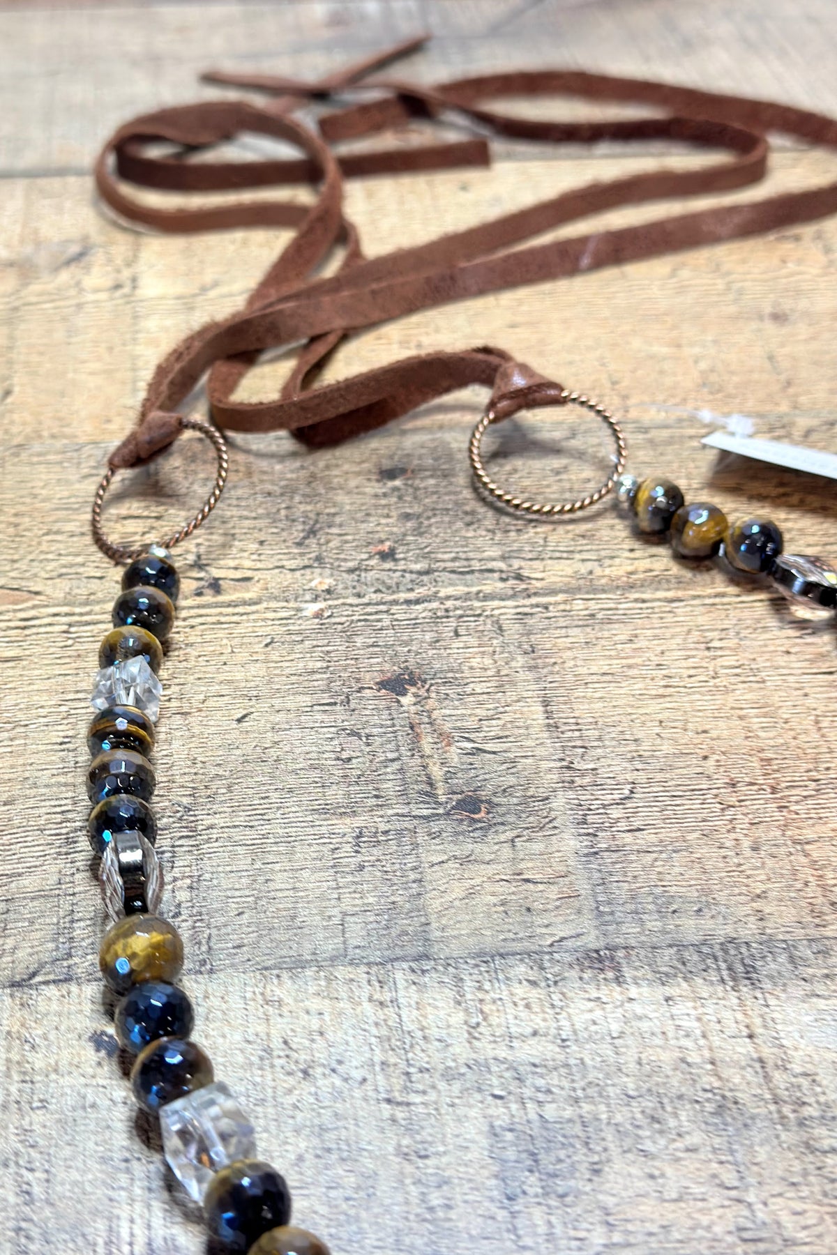 One-Of-A-Kind Hand Strung Bead Hat Band #06