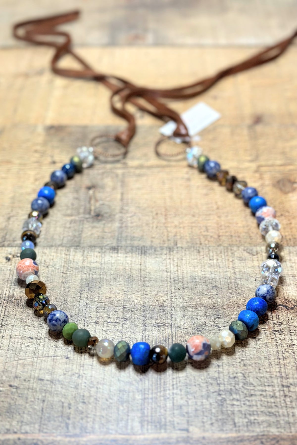 One-Of-A-Kind Hand Strung Bead Hat Band #07