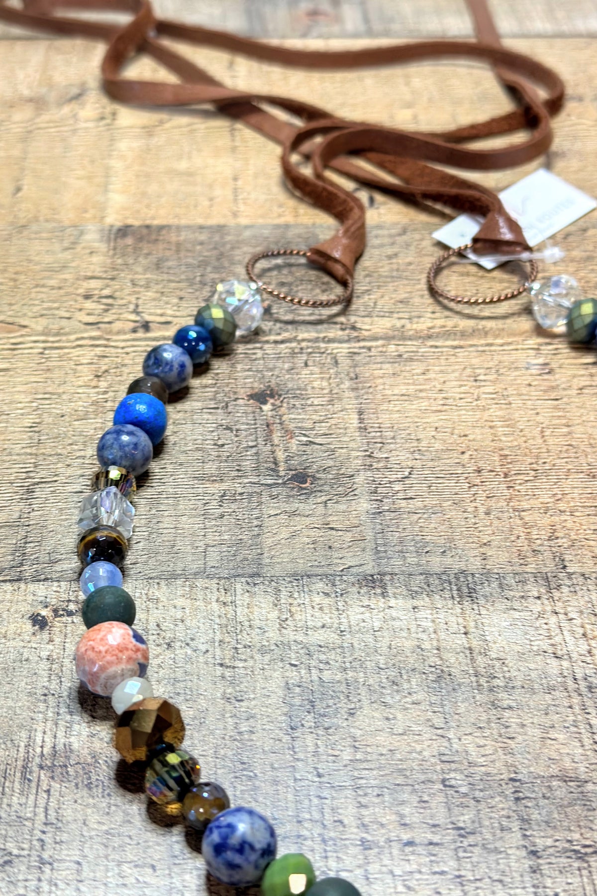 One-Of-A-Kind Hand Strung Bead Hat Band #07