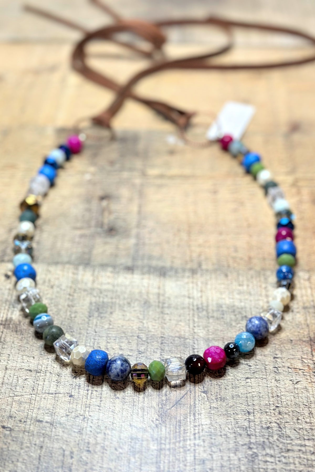 One-Of-A-Kind Hand Strung Bead Hat Band #03