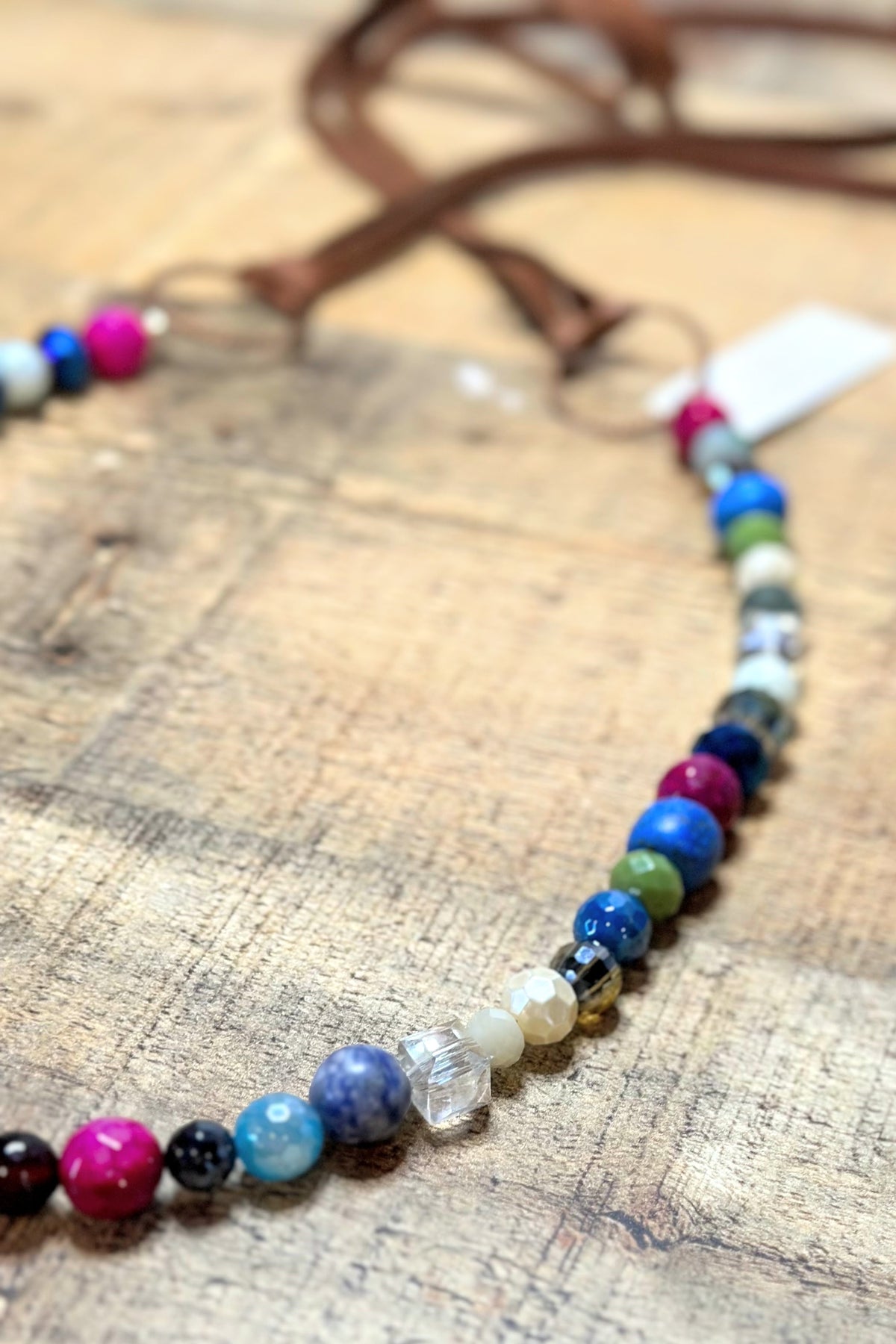 One-Of-A-Kind Hand Strung Bead Hat Band #03