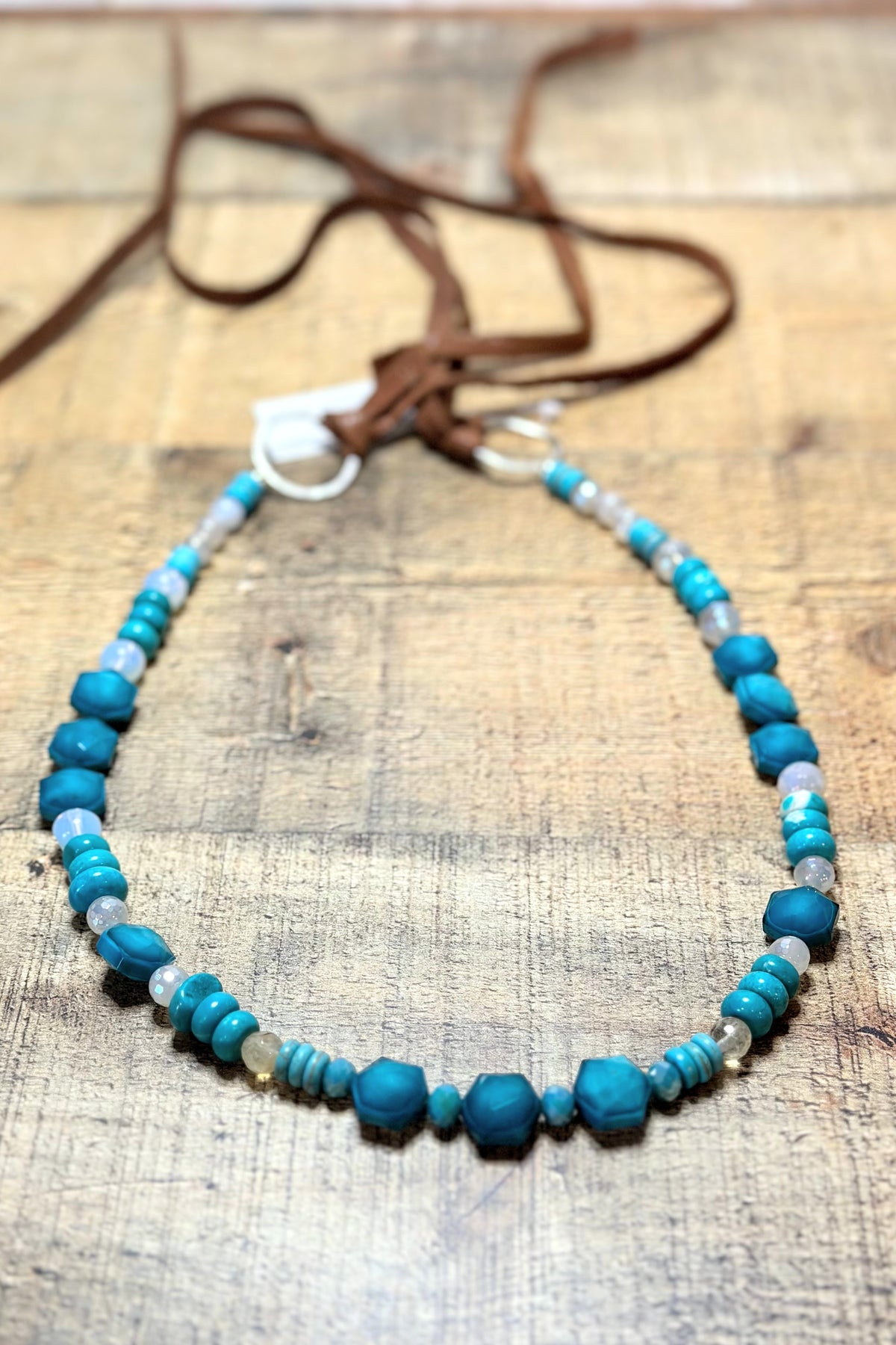 One-Of-A-Kind Hand Strung Bead Hat Band #02