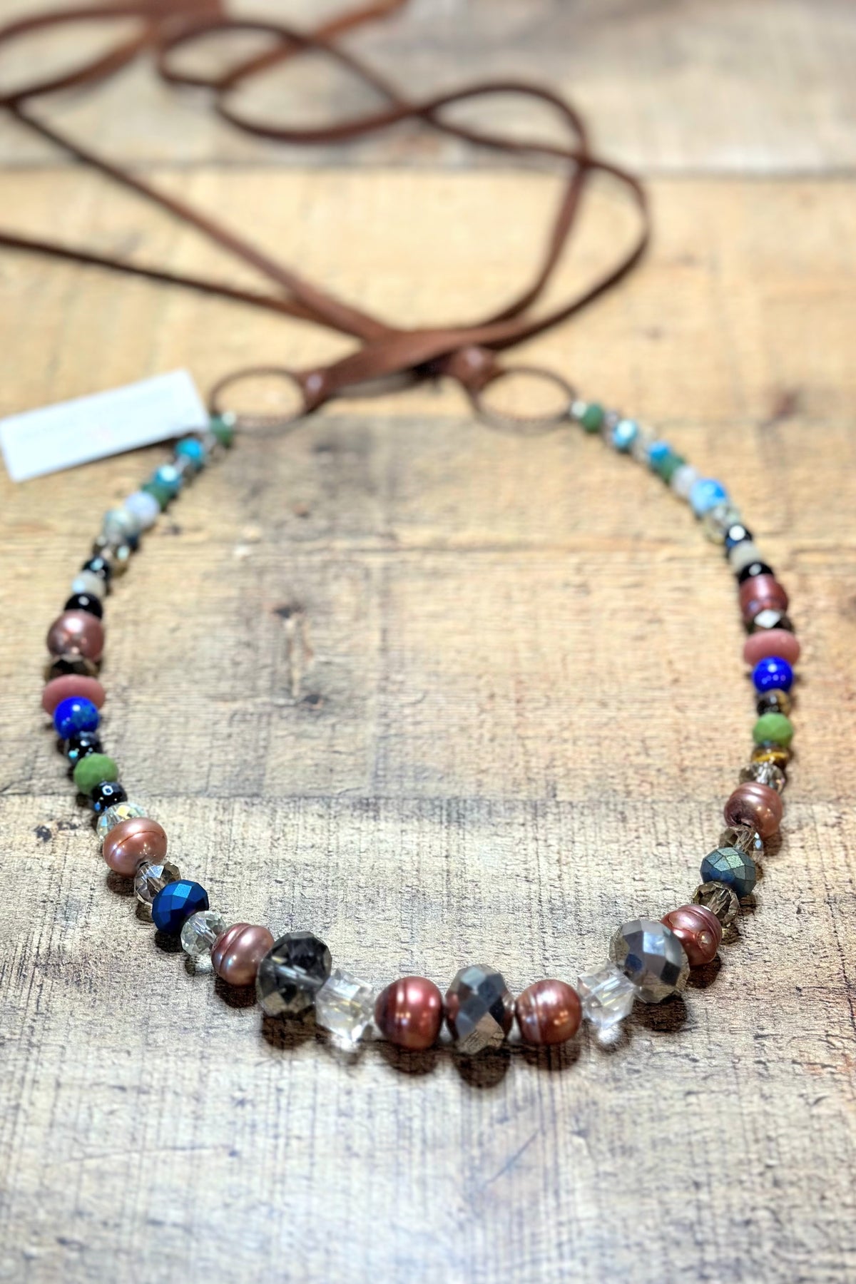 One-Of-A-Kind Hand Strung Bead Hat Band #01