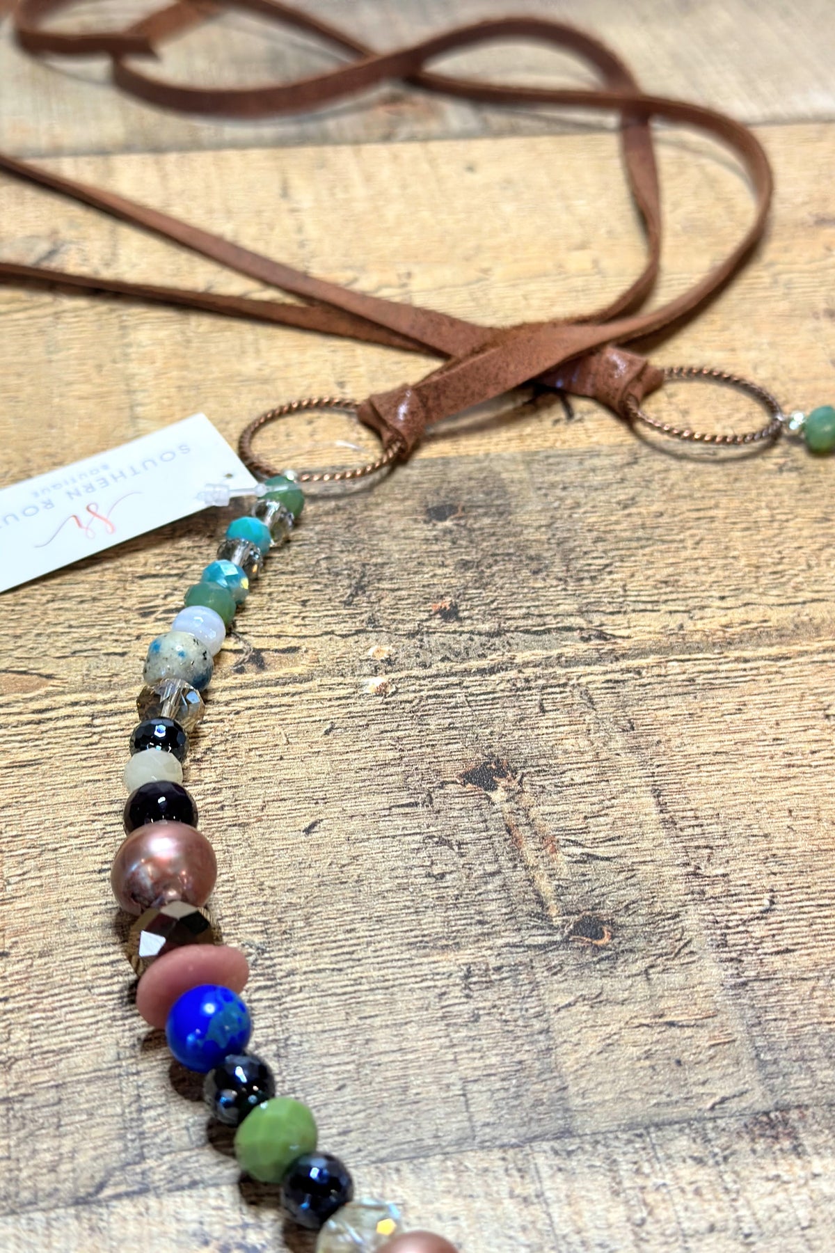 One-Of-A-Kind Hand Strung Bead Hat Band #01