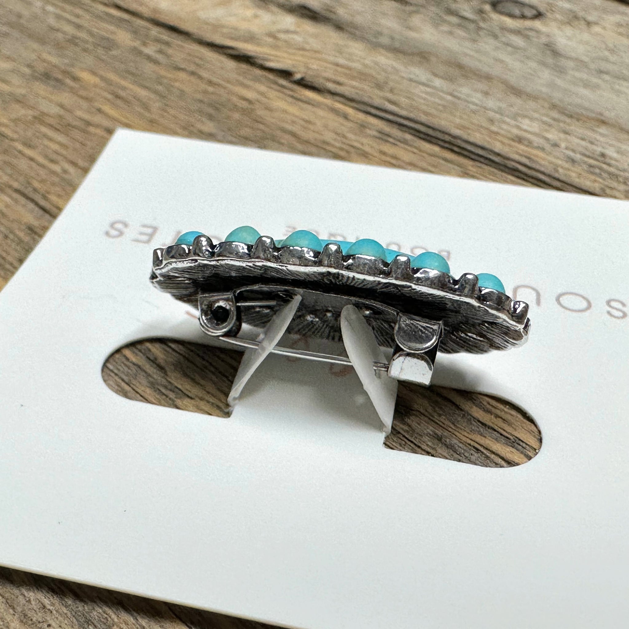 Turquoise & Silver hat good pin