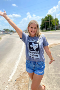 FM 2100 Country Roads Tee | Heather Grey