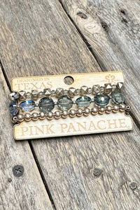 Iridescent+Gold Stretch Bracelet Set | Pink Panache