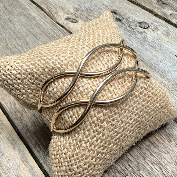 Twisted Layered Cuff Bracelet | Gold