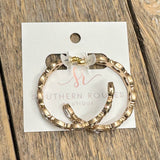 Rhinestone Hoop Earrings | Clear