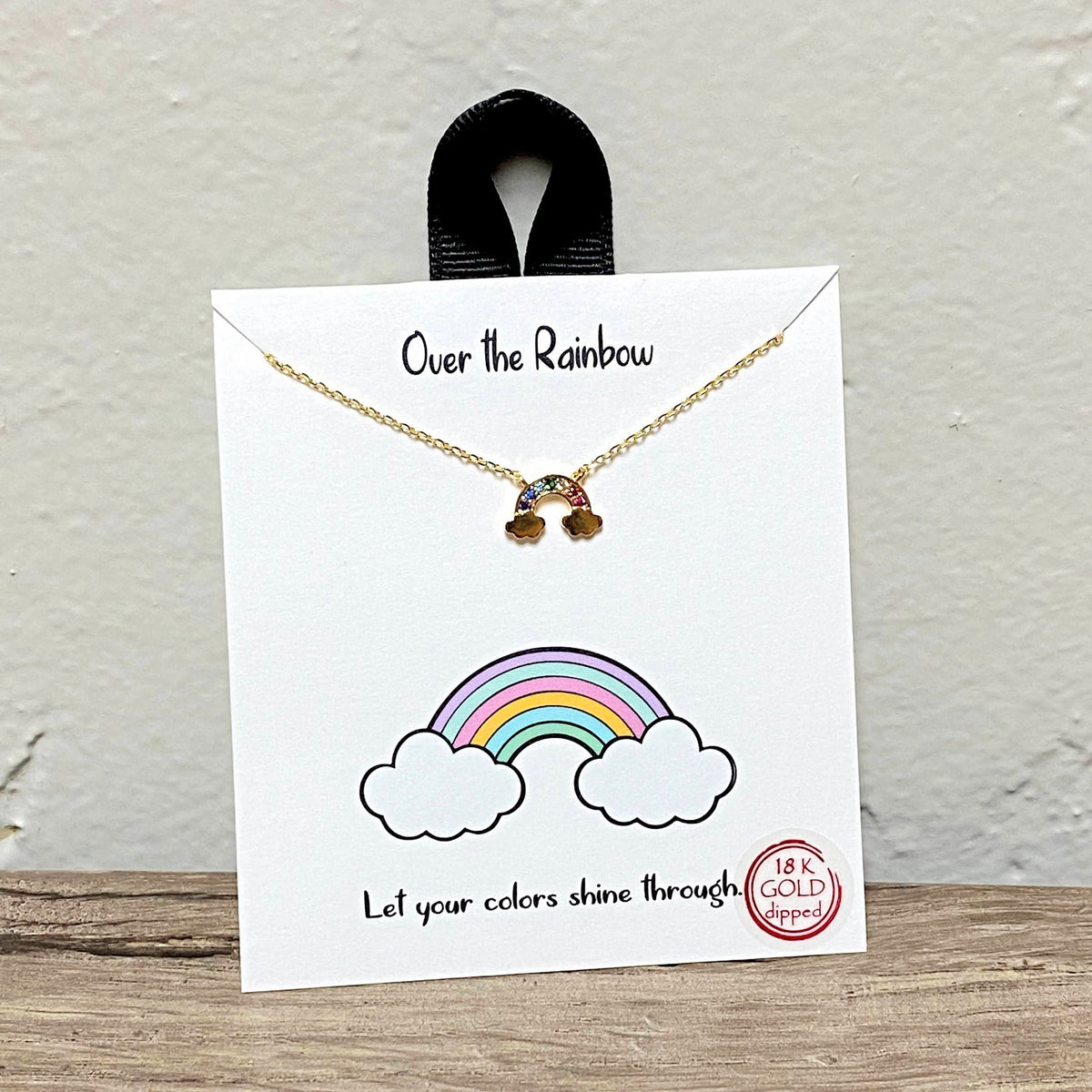 Over The Rainbow | Gold Inspirational Necklace
