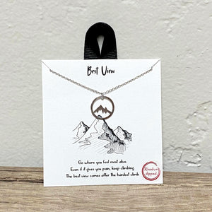 Best View | Silver Inspirational Necklace