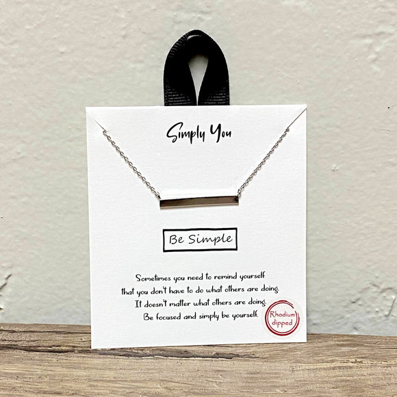 Simply You | Silver Inspirational Necklace