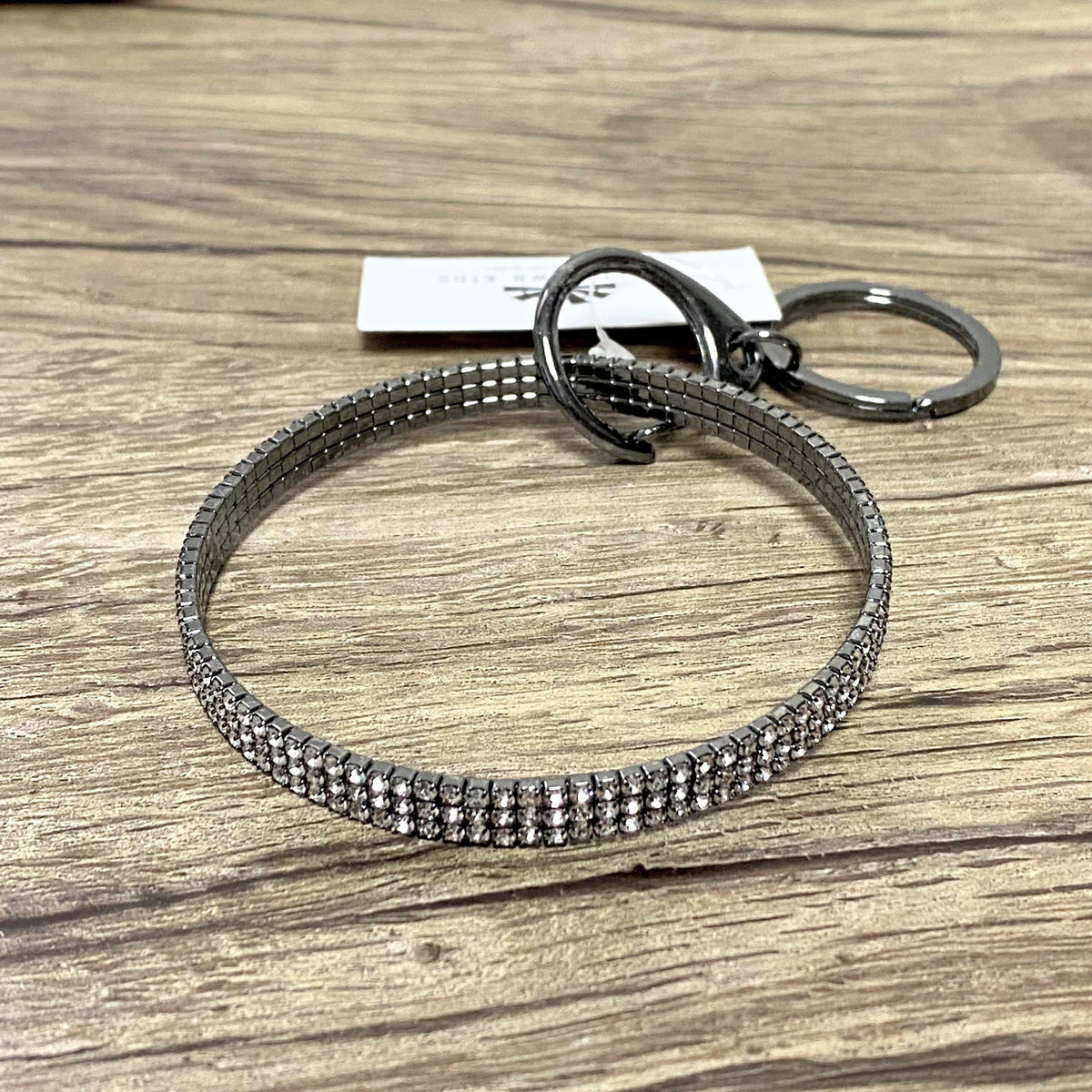 Crystal Bangle Keychain | Gunmetal