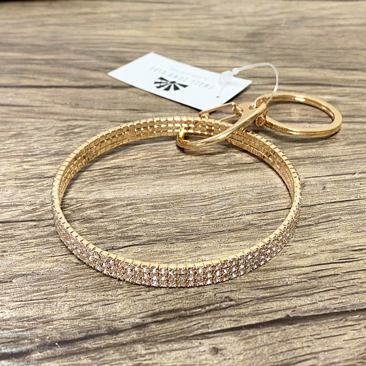 Crystal Bangle Keychain | Gold