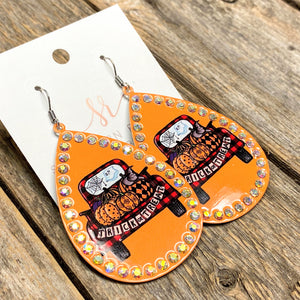 Metal Rhinestone Earrings | Trick or Treat