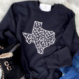 Black+White Texas Leopard Sweatshirt