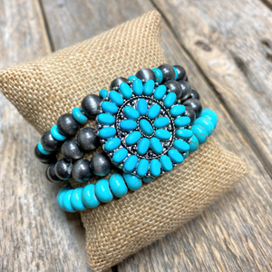 She's My Rock | Turquoise Bracelet Set