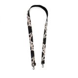 Adjustable Guitar Strap | Faux Fur Black Cow 1.25"