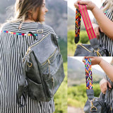 Vegan Leather Backpack | Grey