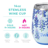 Swig Stemless Wine Cup 14 oz. | Bluebonnet
