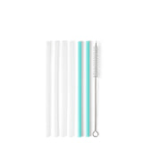 Clear+Aqua | Reusable (SHORT) Straw Set | Swig