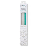Glitter Clear + Aqua | Reusable Tall Straw Set | Swig