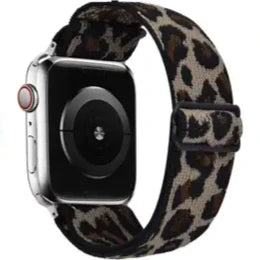 Nylon Elastic Apple Watch Band | Light Leopard