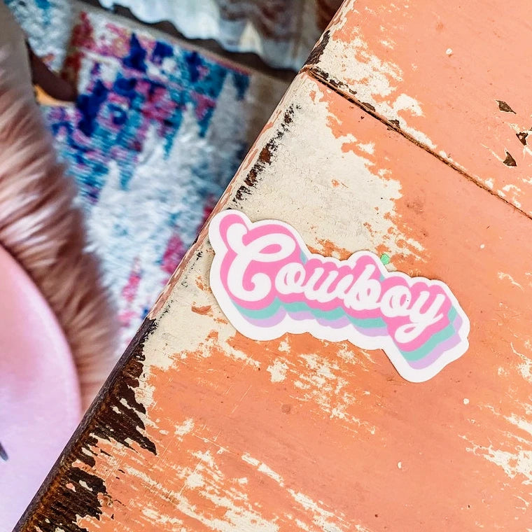 Sticker Retro Cowo Cowboy | Sticker – Southern Routes